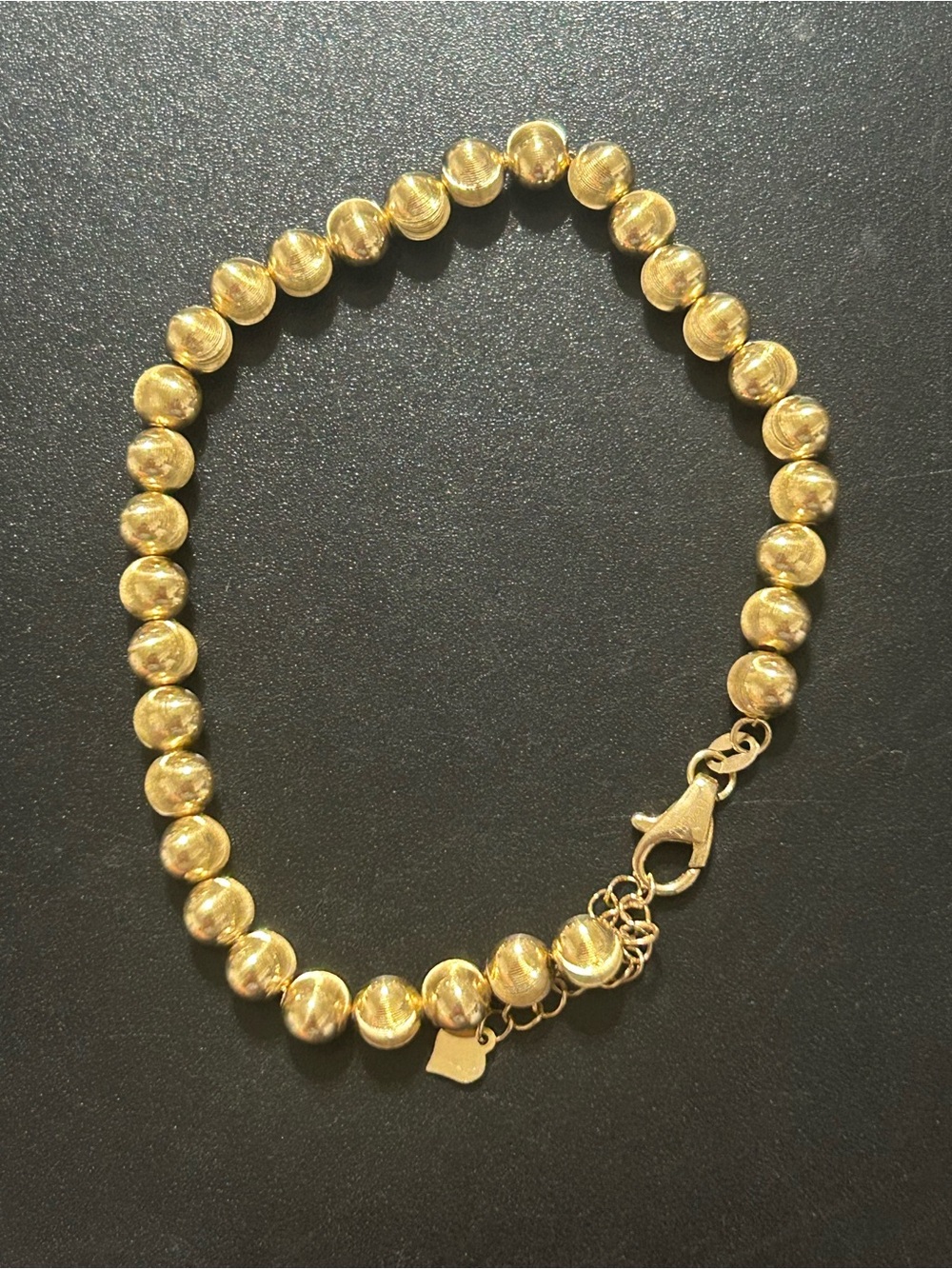 18K Gold Cat’s Eye Beaded Bracelet – 8mm